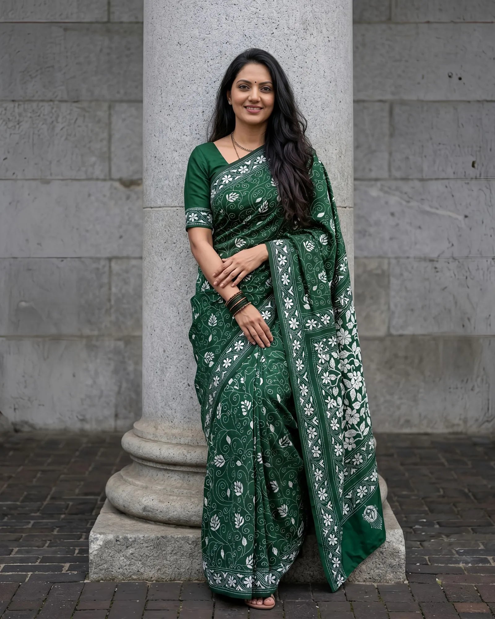 Handwoven Embroidery saree from Taalapatra