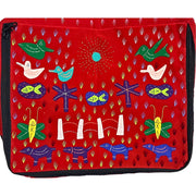 Applique Storage | Velvet Saree & Dress Briefcase / Carry Bag with 6 Compartments (Red) - Taalapatra Vibes