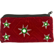 Applique Storage | Velvet Hand Purse / Vanity Case - Small (Deep Red) - Taalapatra Vibes