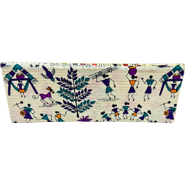 Bamboo Craft | Fabric Wrapped Tissue Box - Tribal Art (Design 1) - Taalapatra