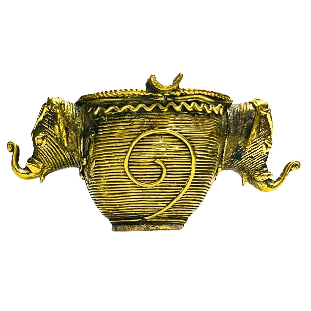 Handmade Dhokra (Bell Metal) Elephant Ashtray - Taalapatra Vibes