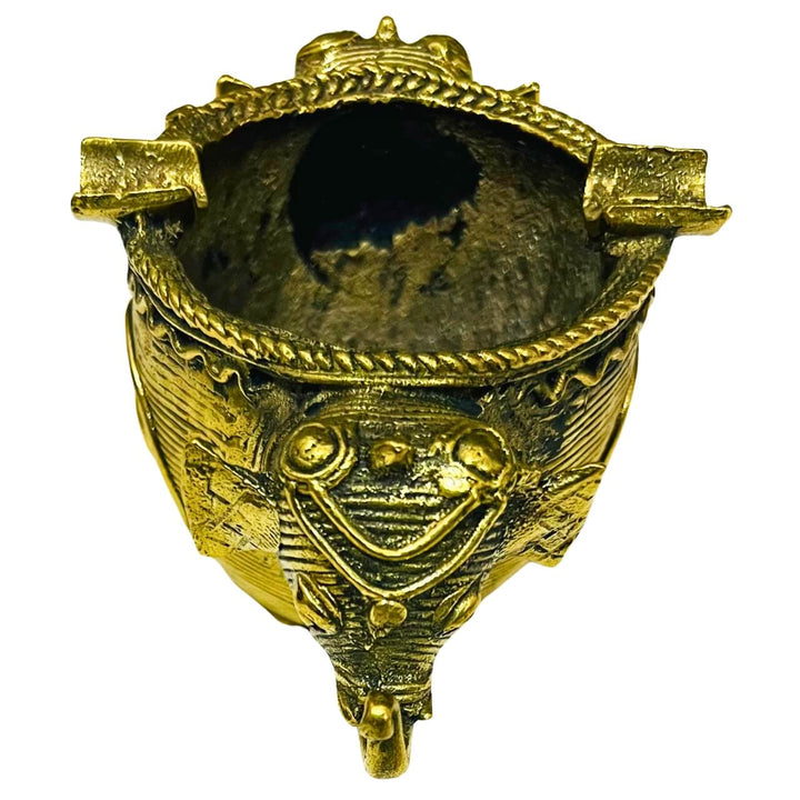 Handmade Dhokra (Bell Metal) Elephant Ashtray - Taalapatra