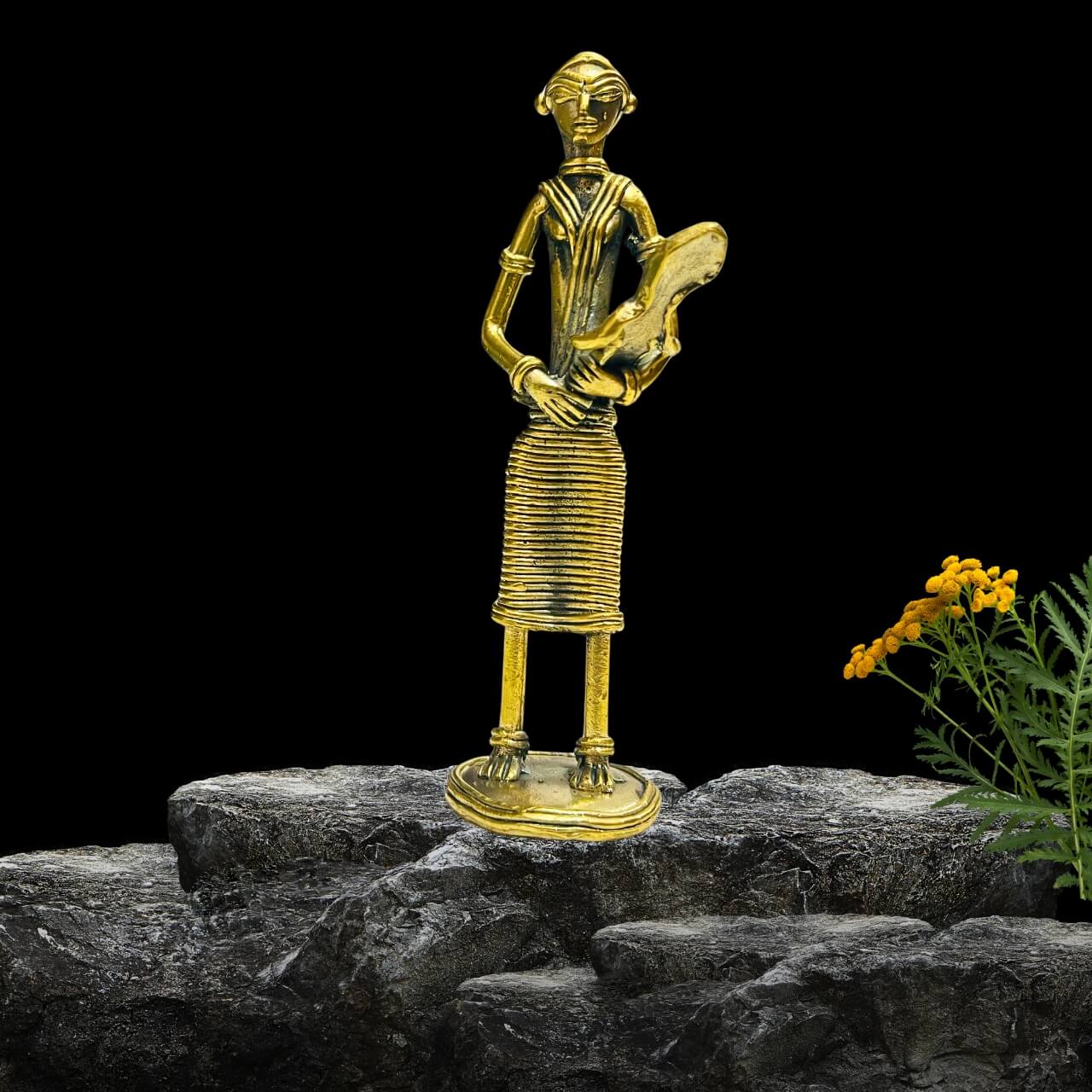 Handmade Dhokra (Bell Metal) Mother Child - Taalapatra Vibes