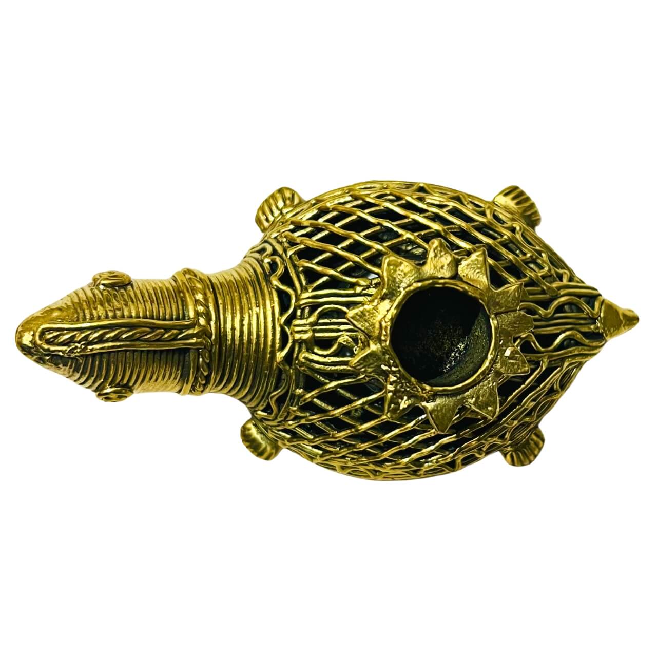 Handmade Dhokra (Bell Metal) Turtle Candle Stand - Taalapatra Vibes