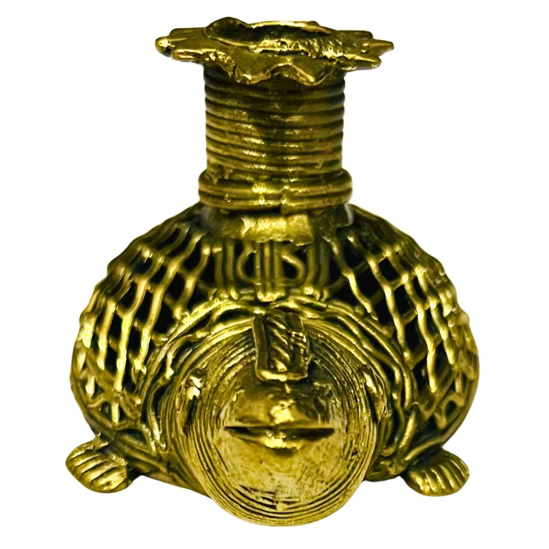 Handmade Dhokra (Bell Metal) Turtle Candle Stand - Taalapatra