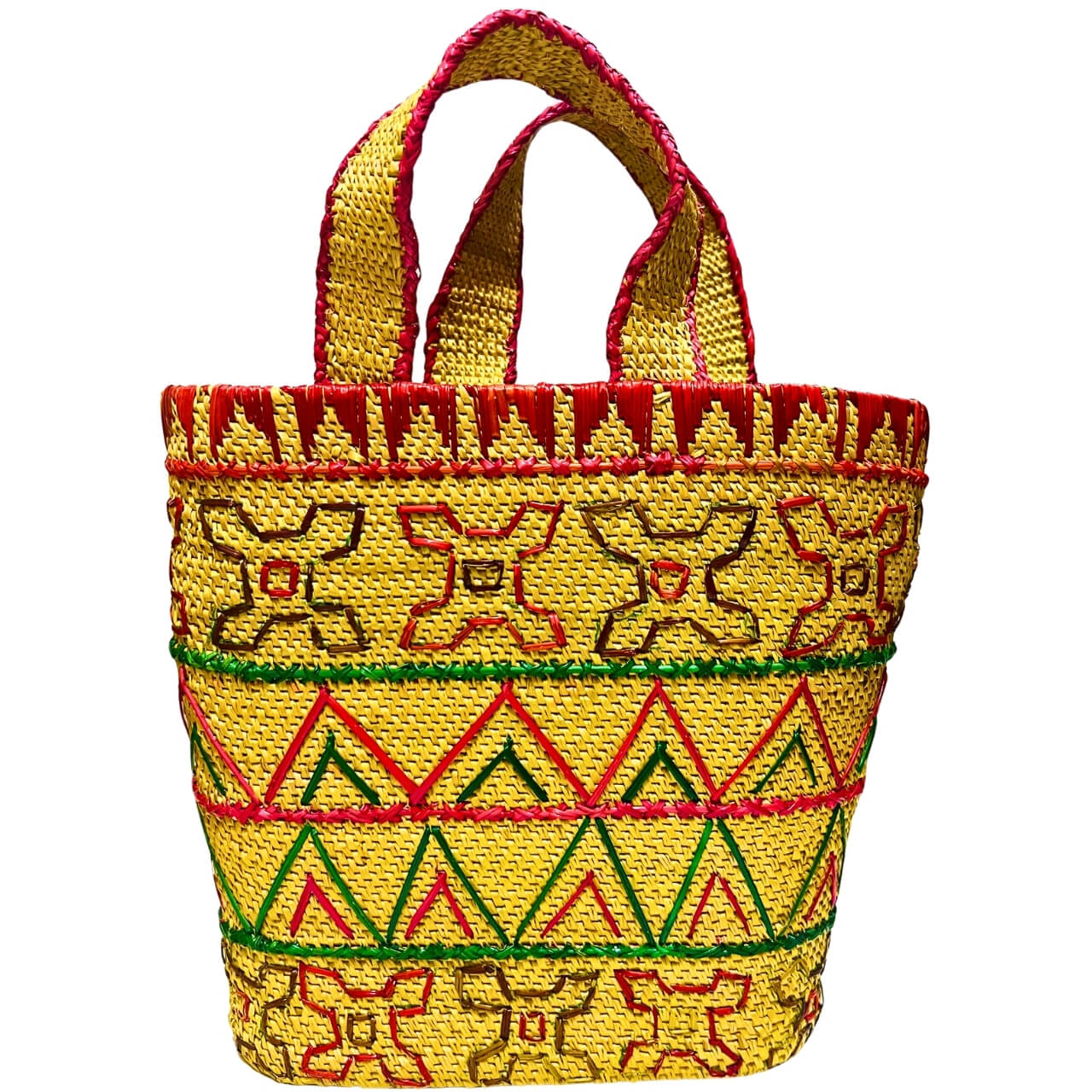Handwoven Golden Grass | Hand Bag - Multi Design (Flexible Loop Handle) - Taalapatra Vibes