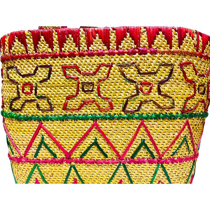 Handwoven Golden Grass | Hand Bag - Multi Design (Flexible Loop Handle) - Taalapatra