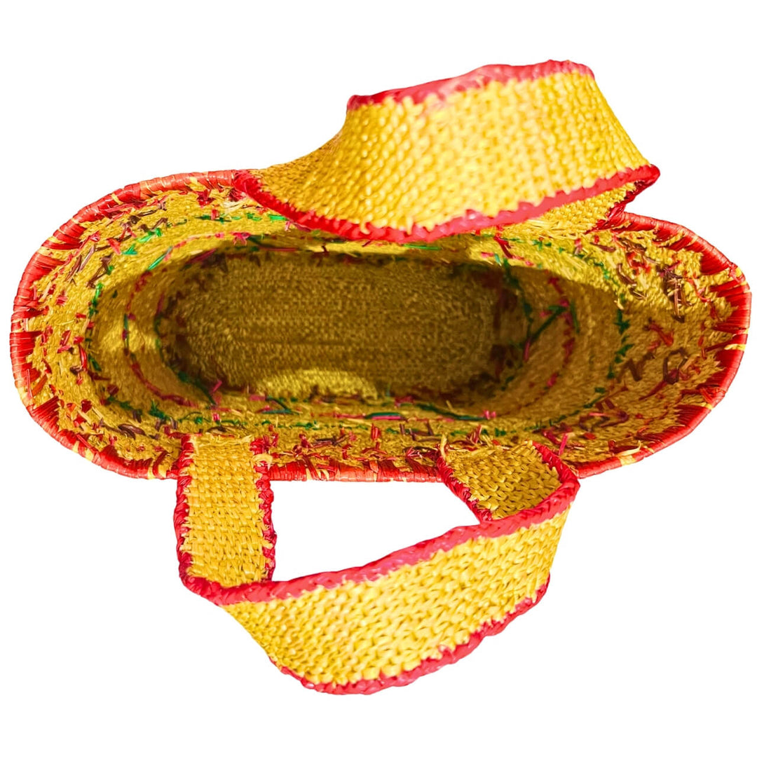 Handwoven Golden Grass | Hand Bag - Multi Design (Flexible Loop Handle) - Taalapatra