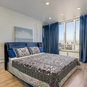 Embroidery Cotton Double Size Bedsheet | Elephants and Square Pattern - Cocoa Colour (with Pillow Cover) - Taalapatra Vibes