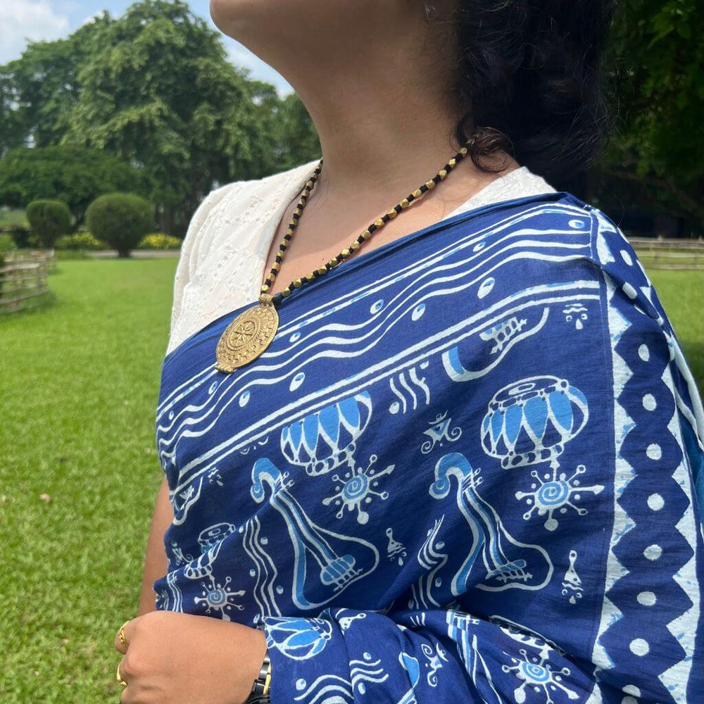 Tribal Jewellery | Round Dhokra (Brass) Necklace | Maharani - Taalapatra