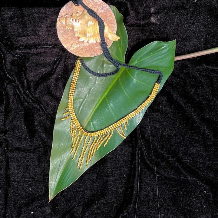 Tribal Jewellery | Choker Dhokra (Brass) Necklace | Gajagamini - 1 - Taalapatra