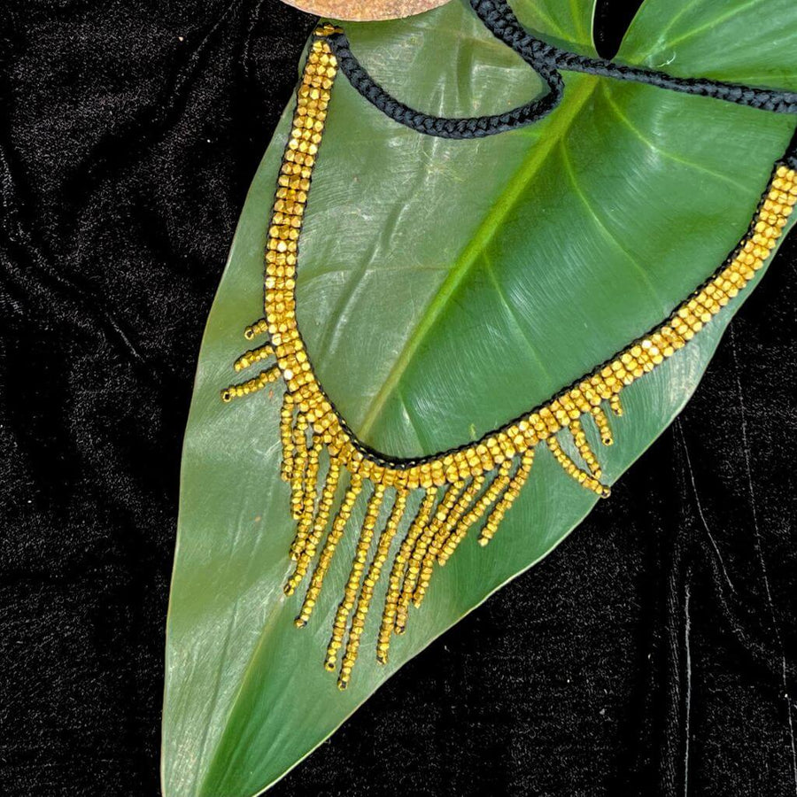 Tribal Jewellery | Choker Dhokra (Brass) Necklace | Gajagamini - 1 - Taalapatra