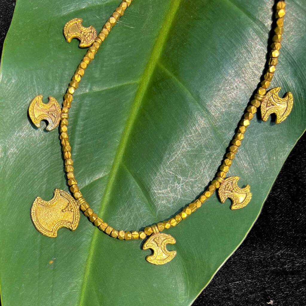 Tribal Jewellery | Dhokra (Brass) Necklace | Gajagamini - 6 - Taalapatra