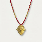 Tribal Jewellery | Dhokra (Brass) Necklace with Tribal Face | Gajagamini - 8 - Taalapatra Vibes