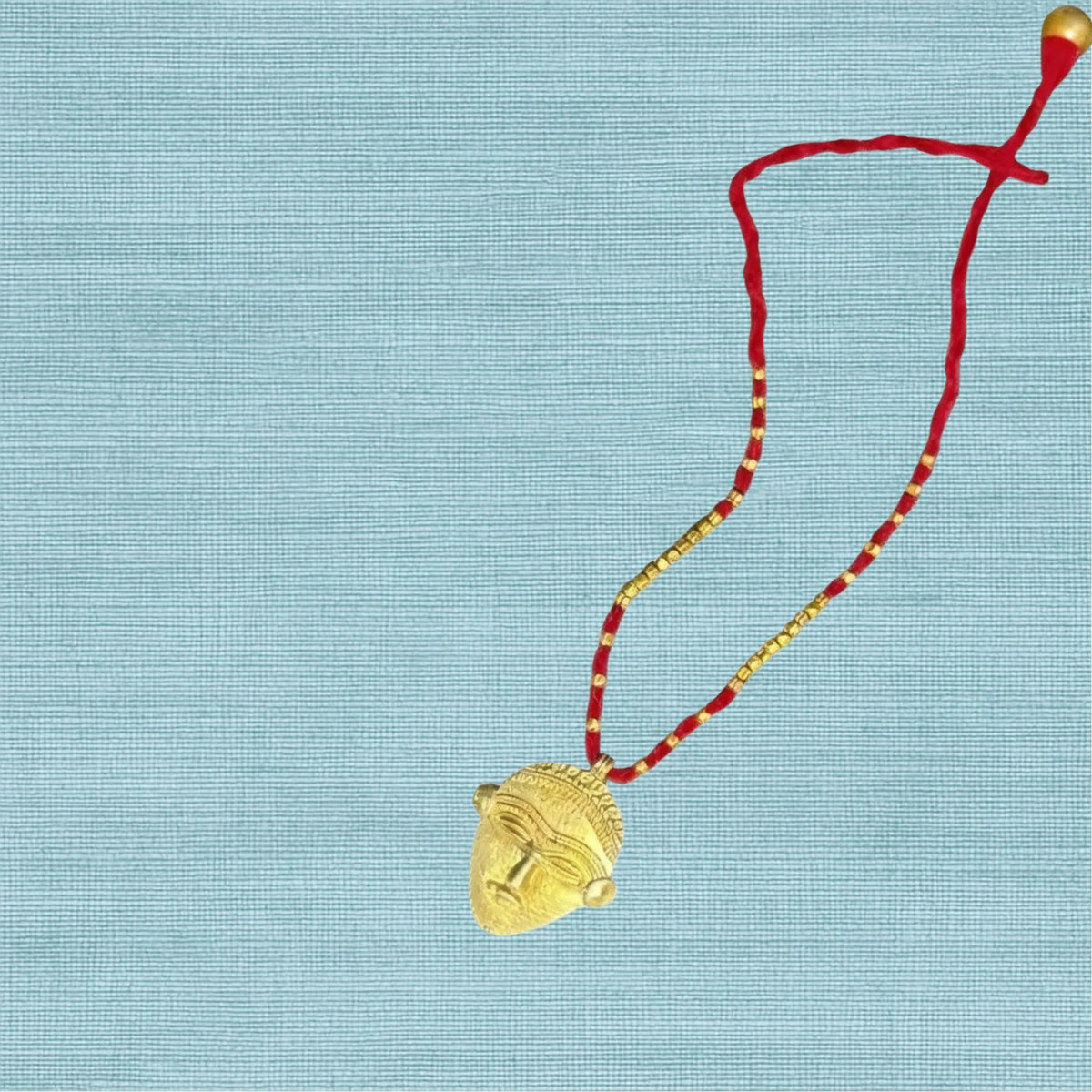 Tribal Jewellery | Dhokra (Brass) Necklace with Tribal Face | Gajagamini - 8 - Taalapatra Vibes