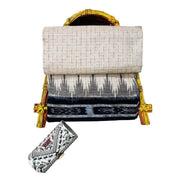 Handwoven Khadi Cotton | Sambalpuri Saree - Cream Colour