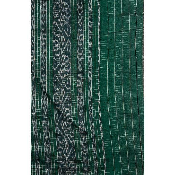 Handwoven Khadi Cotton | Sambalpuri Saree - Steel Ash Colour