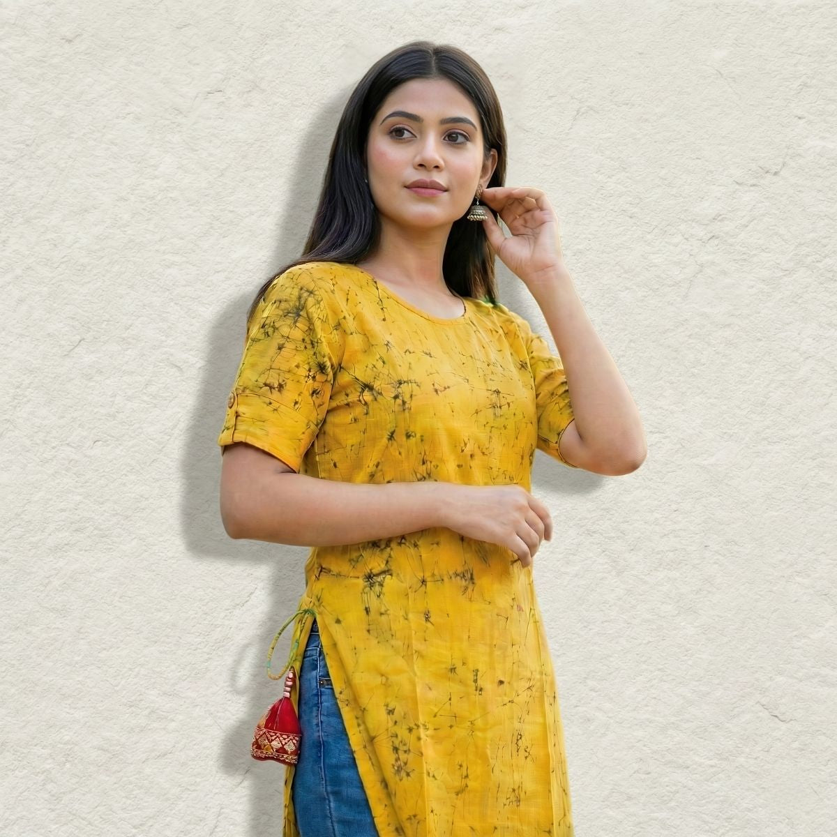 Taalapatra - Yellow A-Line Kurti