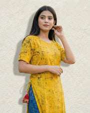 Taalapatra - Yellow A-Line Kurti