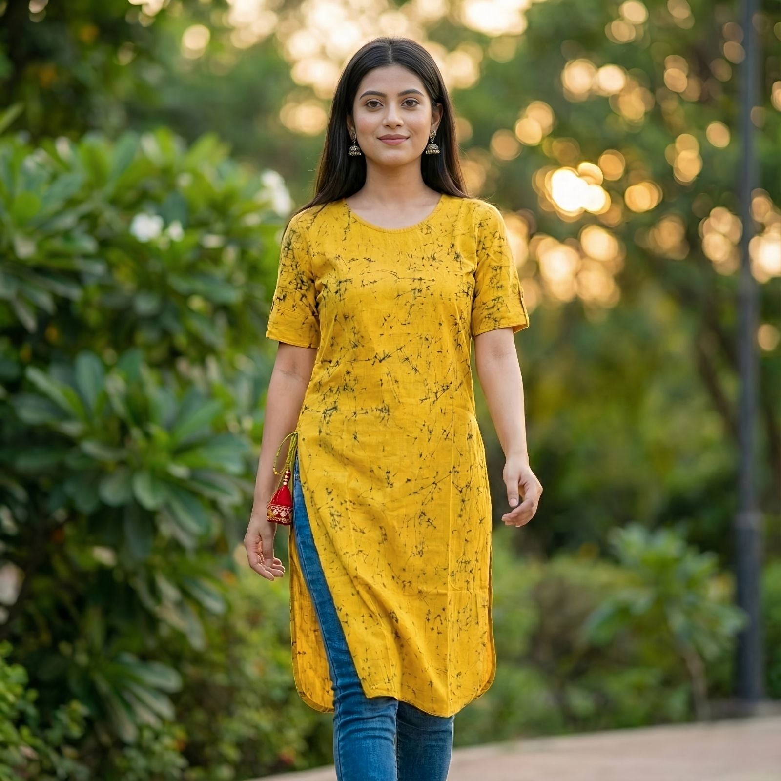 Taalapatra - Yellow A-Line Kurti