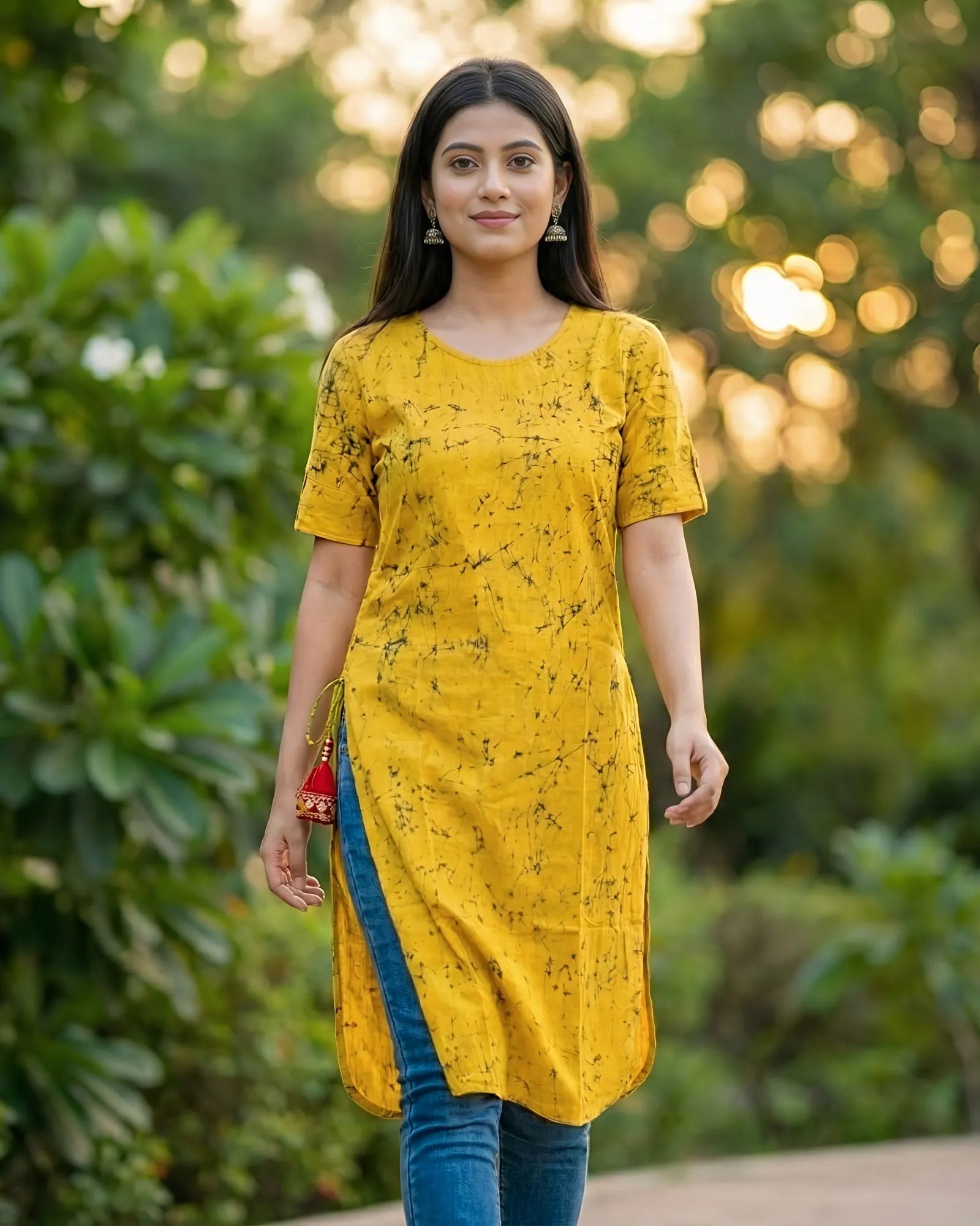 Taalapatra - Yellow A-Line Kurti