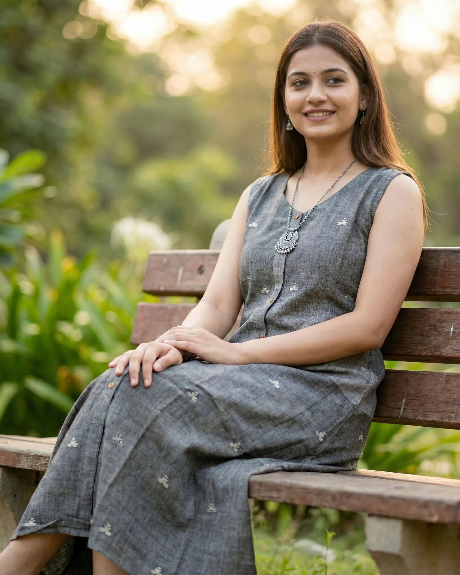 Taalapatra - Grey Long Dress Kurta