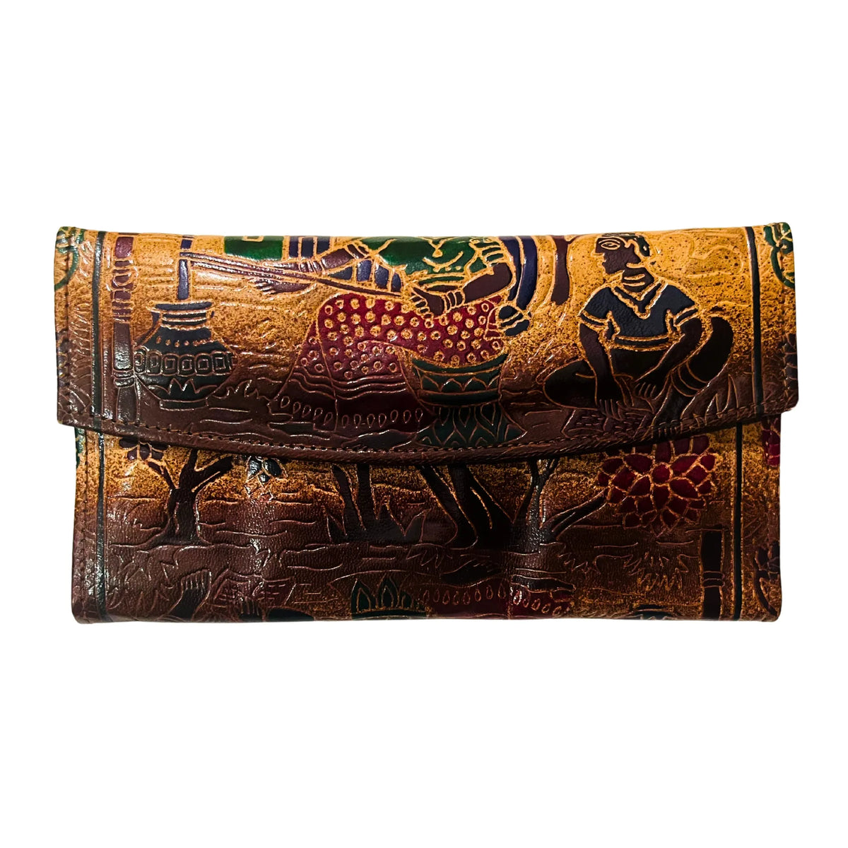 Leather Hand Bag | Village Design 4 - Shades of Coffee