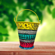 Pattachitra Art on Aluminium Bucket | Tribal Art - Taalapatra Vibes