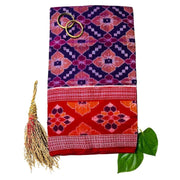 Handwoven Pure Cotton | Sambalpuri Saree - Multi Colour - Taalapatra Vibes