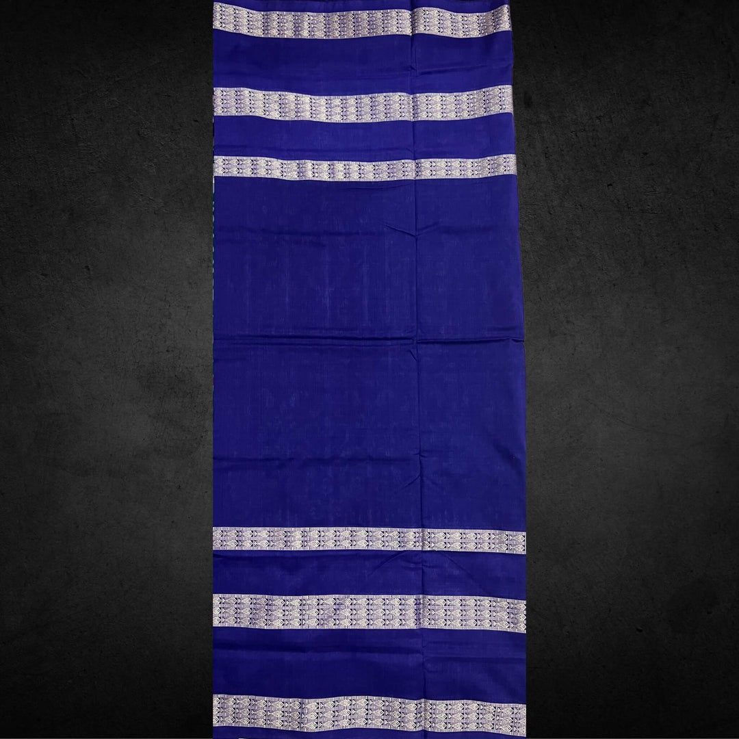Handwoven Pure Cotton | Sambalpuri Saree - Peacock Green Colour - Taalapatra