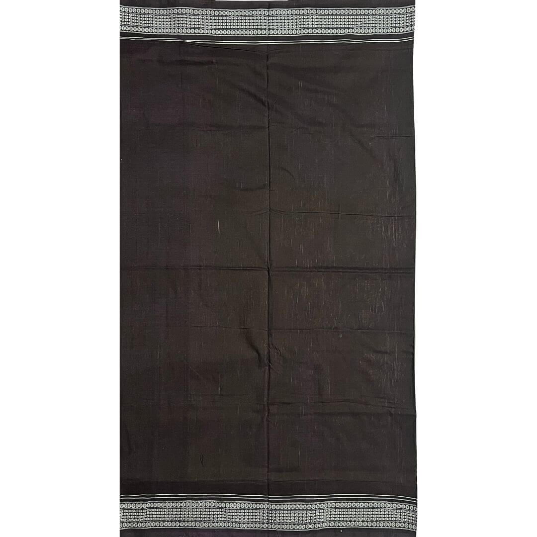 Handwoven Pure Cotton | Sambalpuri Saree - Dark Red Colour