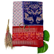 Handwoven Pure Cotton | Sambalpuri Saree - Deep Blue Mix Colour