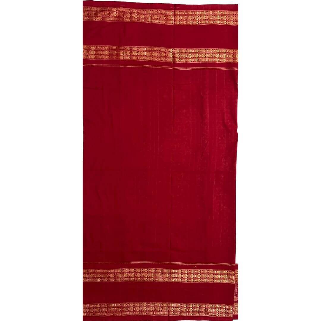 Handwoven Pure Cotton | Sambalpuri Saree - Deep Blue Mix Colour