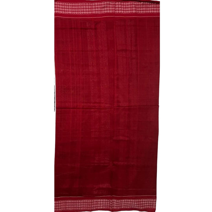 Handwoven Pure Cotton | Sambalpuri Saree - Grey and Dark Chocolate Colour - Taalapatra Vibes