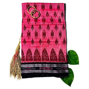 Handwoven Pure Cotton | Sambalpuri Saree - Pink Colour