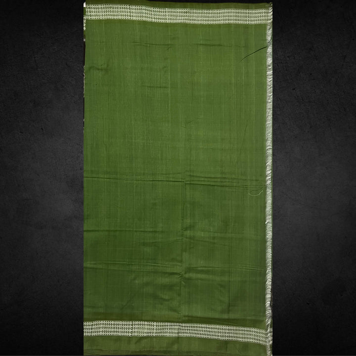 Handwoven Pure Cotton | Sambalpuri Saree - Dark Chocolate Colour - Taalapatra