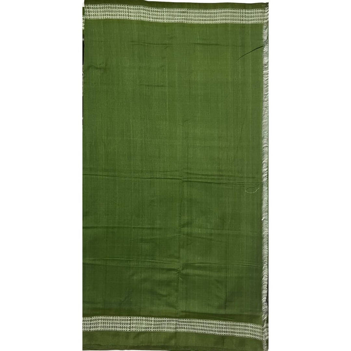 Handwoven Pure Cotton | Sambalpuri Saree - Dark Chocolate Colour - Taalapatra Vibes