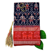 Handwoven Pure Cotton | Sambalpuri Saree - Violet Colour - Taalapatra Vibes