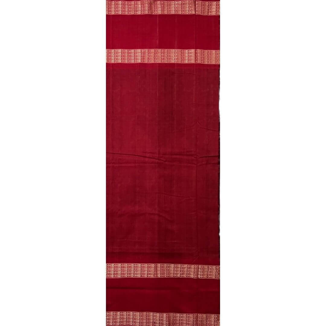 Handwoven Pure Cotton | Sambalpuri Saree - Violet Colour - Taalapatra Vibes