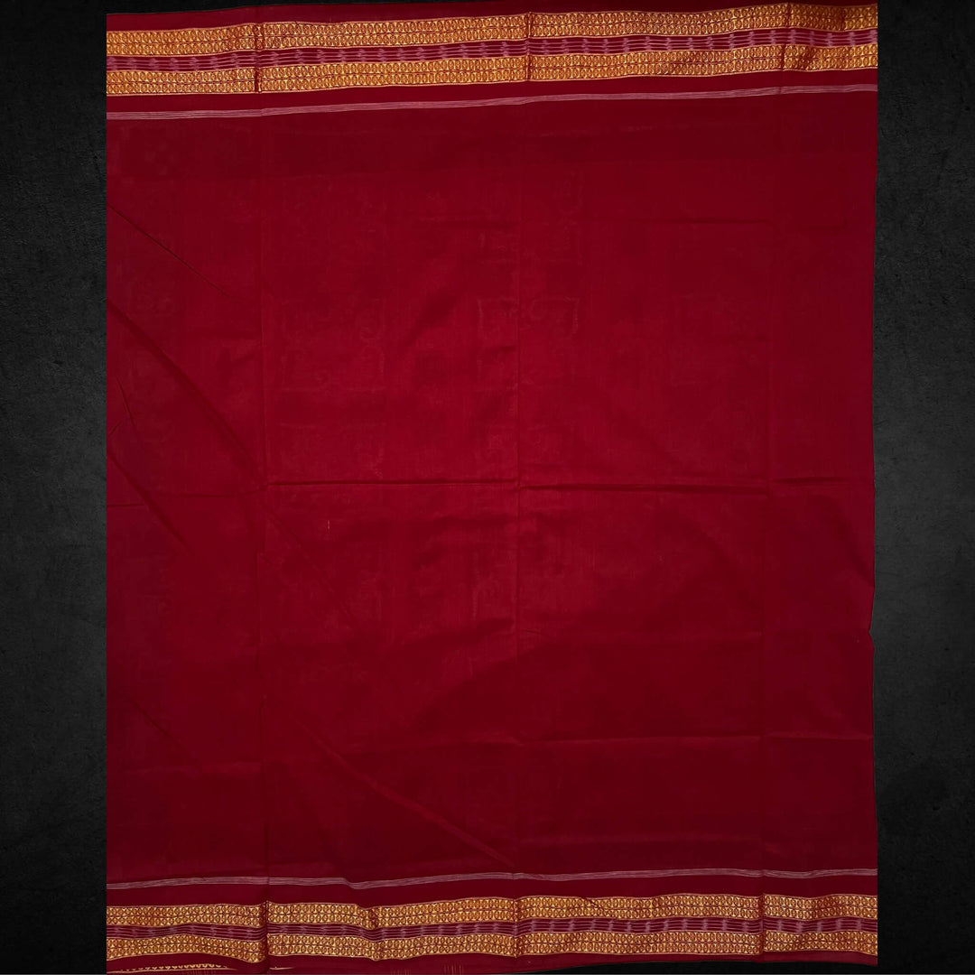 Handwoven Pure Cotton | Sambalpuri Saree - Green Colour - Taalapatra
