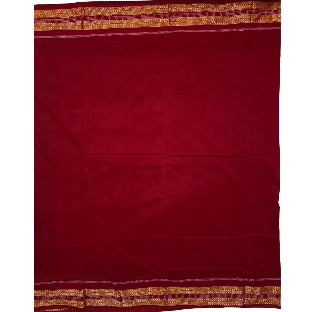 Handwoven Pure Cotton | Sambalpuri Saree - Green Colour - Taalapatra Vibes