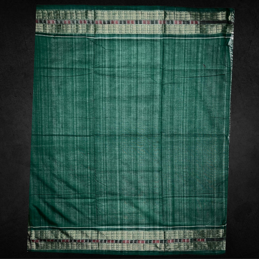 Handwoven Pure Cotton | Sambalpuri Saree - Red Colour - Taalapatra
