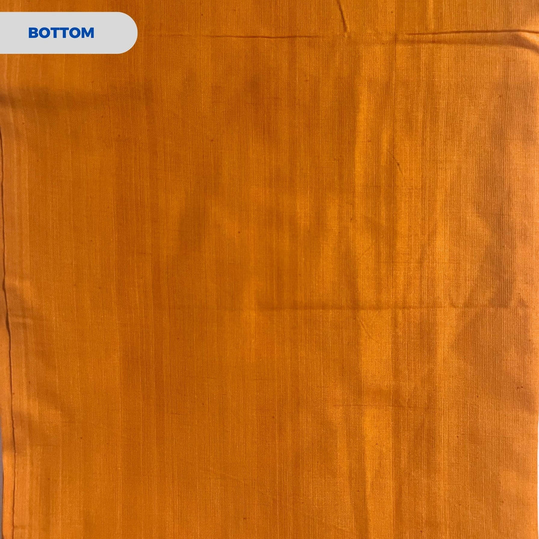 Sambalpuri Pure Cotton | Dress Set (3 Pieces) - Maroon and Fire Yellow - Taalapatra
