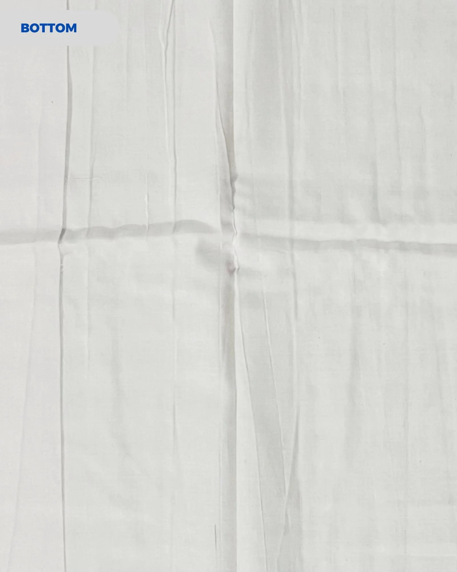 Sambalpuri Pure Cotton | Unstitched Dress Set (3 Pieces) - Copper Sulphate Blue and White