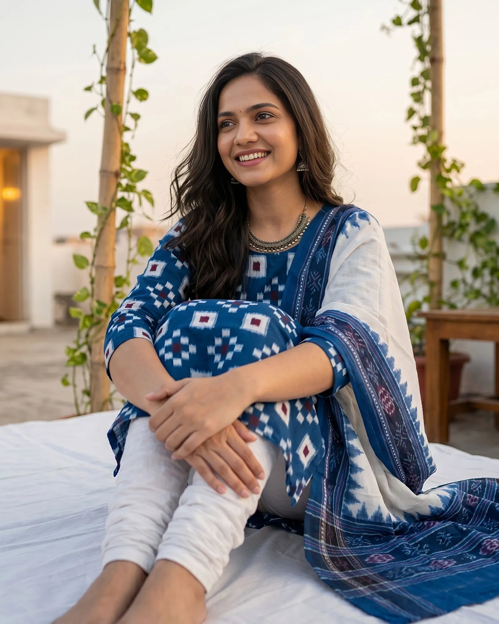 Sambalpuri Pure Cotton | Dress Set (3 Pieces)