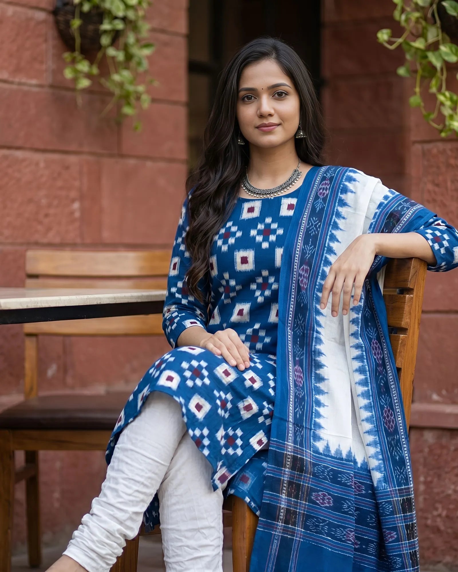 Sambalpuri Pure Cotton | Dress Set (3 Pieces)