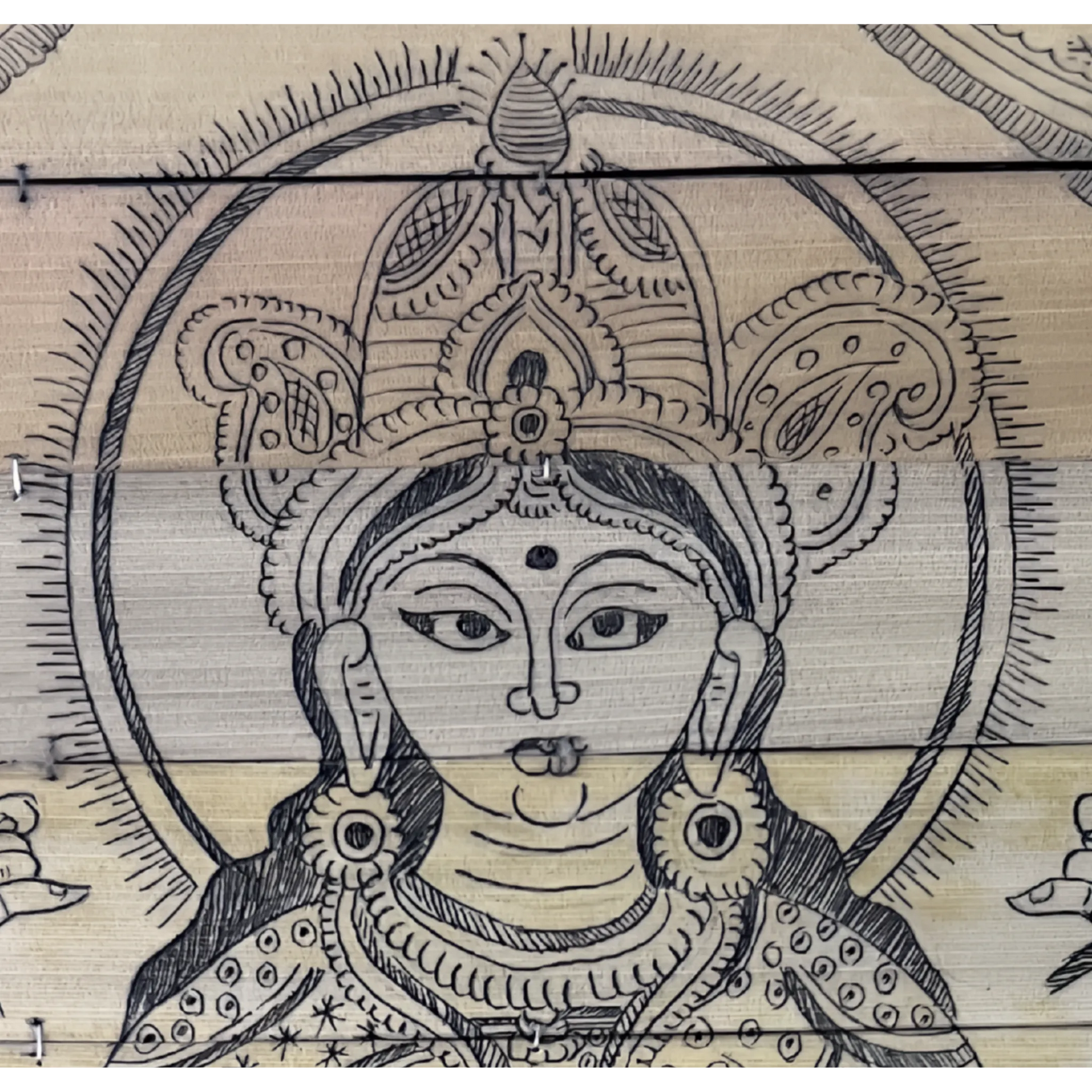 Goddess Maha Laxmi - Pattachitra Wall Hanging