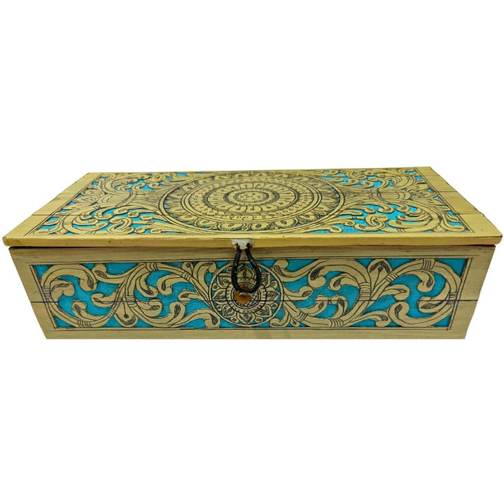 Palm Leaf Engraved Painting | Utility / Storage Box (Rectangular) - Taalapatra