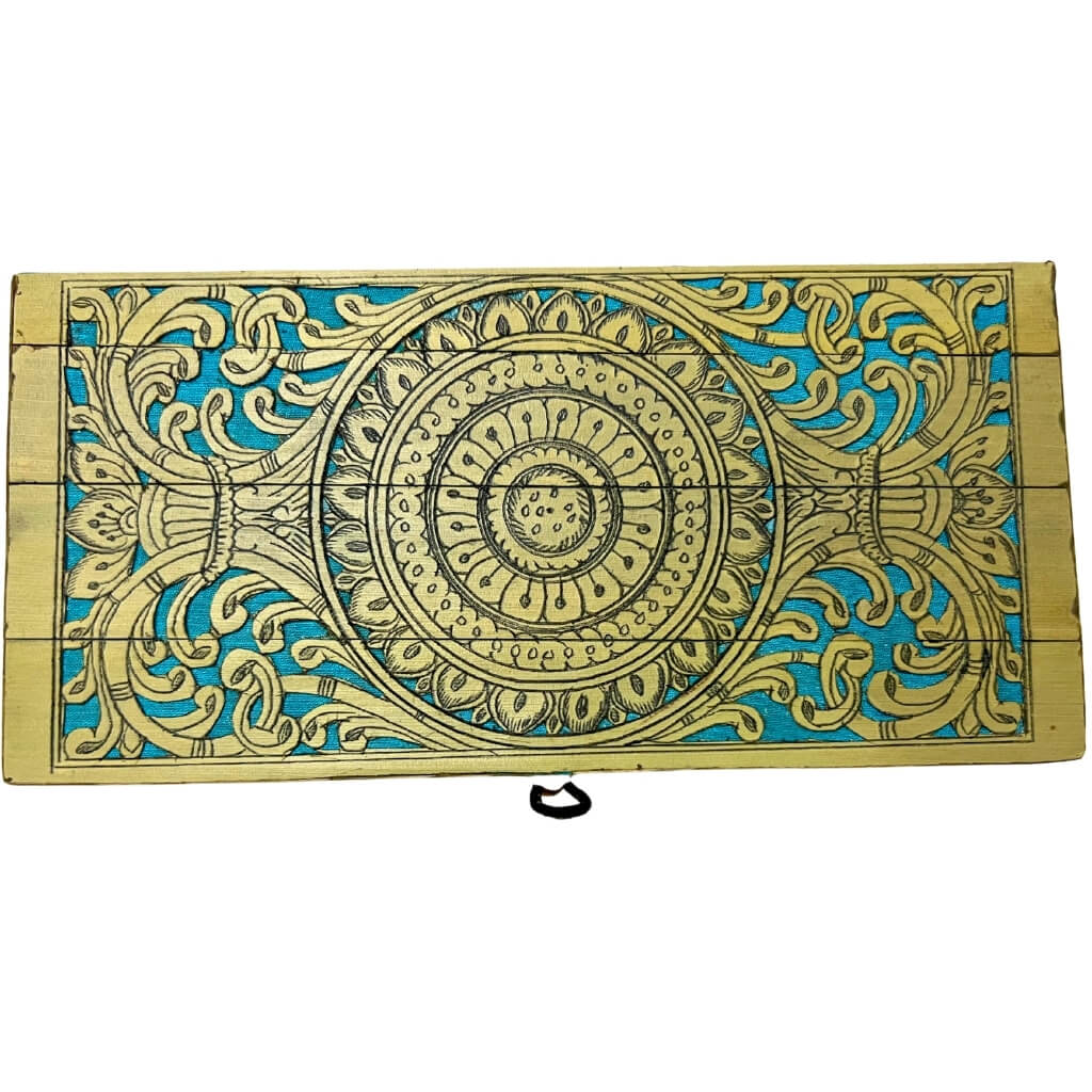 Palm Leaf Engraved Painting | Utility / Storage Box (Rectangular) - Taalapatra Vibes