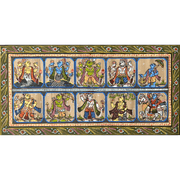 Pattachitra Painting | Shree Vishnu Dasavataar (Small Canvas) - UNFRAMED - Taalapatra Vibes